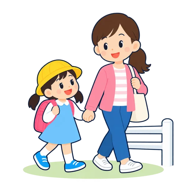 ひったくりを防ぐ様子のイラスト
